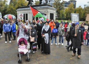 Locals attend rally for Palestine in support of justice, peace and dignity