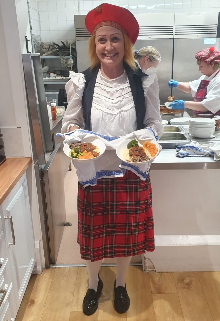 Haggis and Scottish dancing help COATS visitors celebrate Burns Night